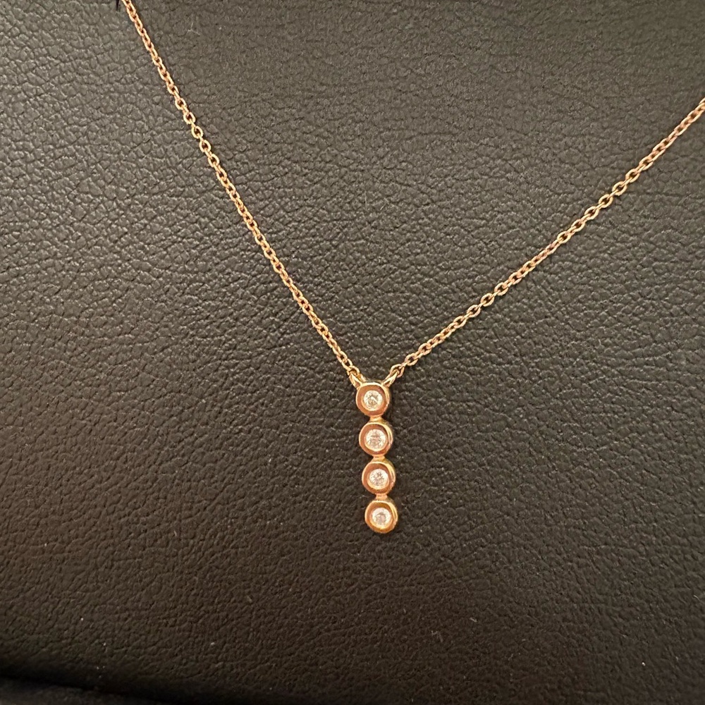 Dana Rebecca Designs Rose Gold Necklace Liz Adams with Diamond Details